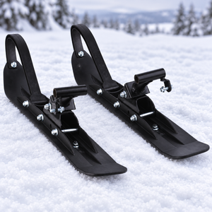 Pair of front ATV ski assemblies