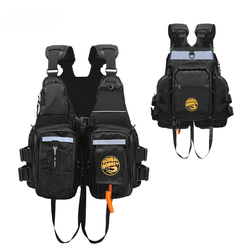 Fishing life jacket, adult vest, men's and women's professional swimming, high buoyancy, motorboat, water rescue suit