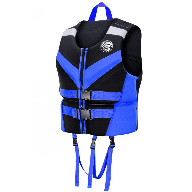 Fishing boat life jackets, water sports vests, buoyancy suits, rescue vests