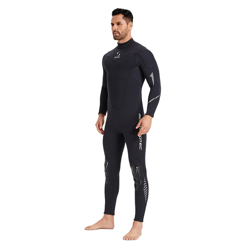 Cross-border, new 3mm wetsuit men's one-piece warm surfing wetsuit women's long-sleeved cold-proof snorkeling winter swimming pants