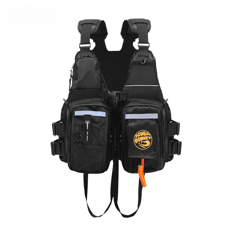Fishing life jacket, adult vest, men's and women's professional swimming, high buoyancy, motorboat, water rescue suit