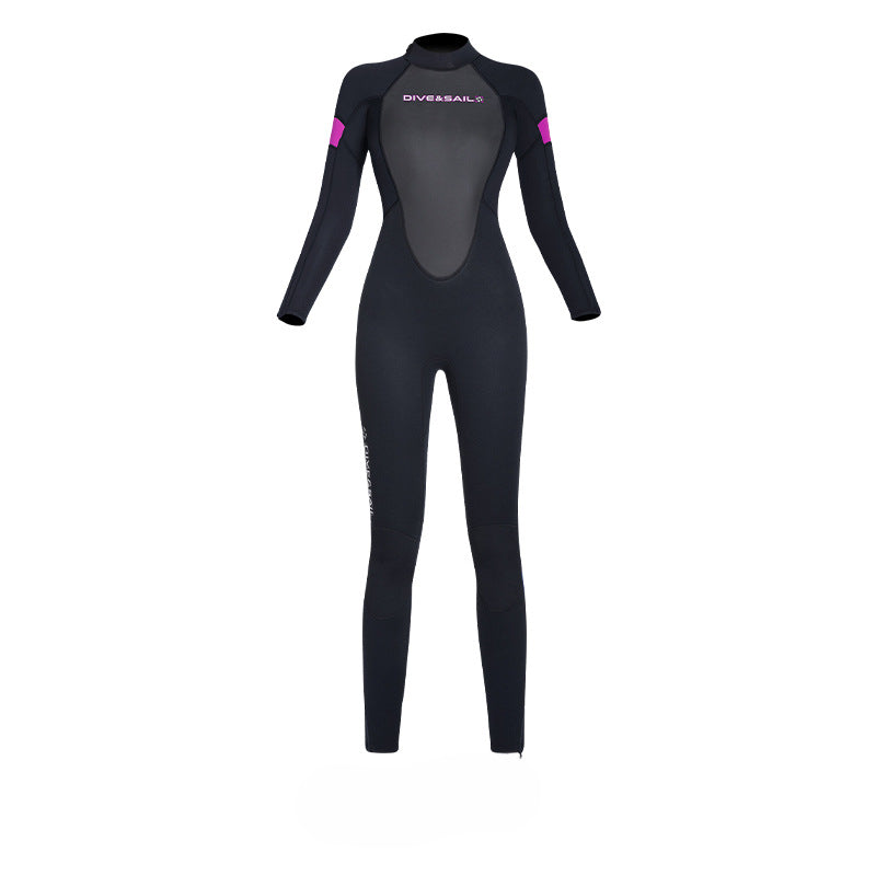 Wetsuit Men's 3MM One-piece Long Sleeve Thickened Wetsuit Women's Surfing Winter Swimming Wetsuit