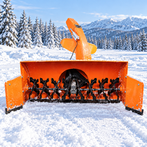 Front view of 120 or 150 cm snow blower intake and auger