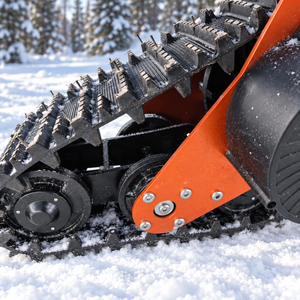 QC26-2 electric snow bike rear track close-up