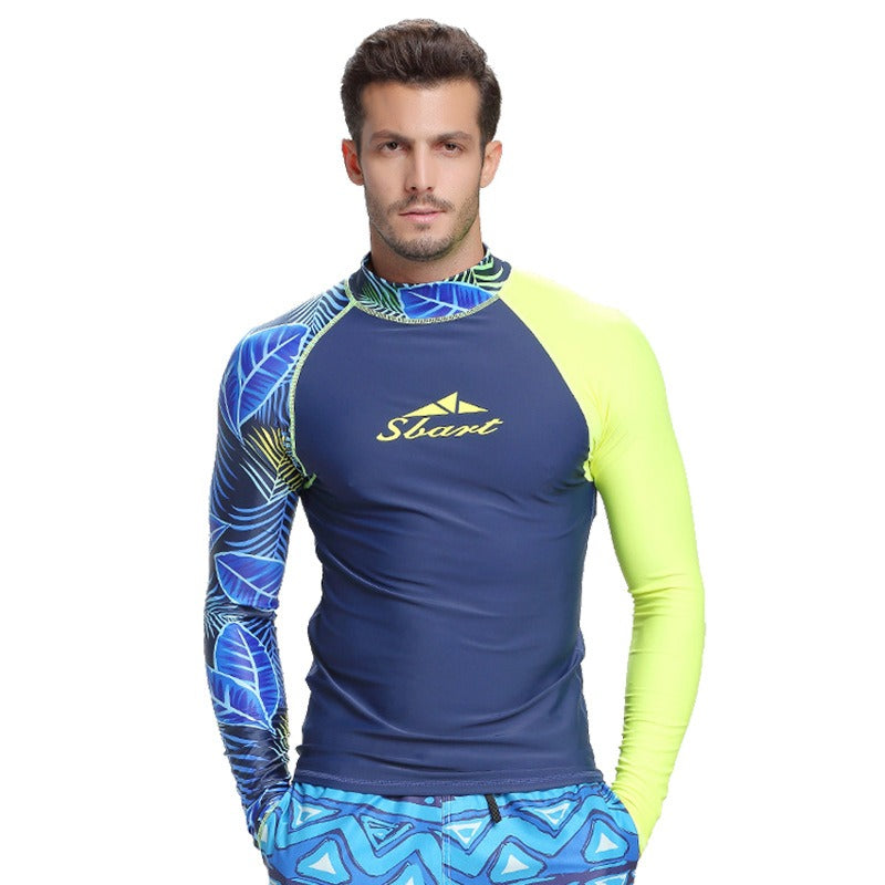 Men's split diving suit, long sleeved sun protection swimsuit, surfing swimsuit, snorkeling suit, jellyfish suit, sun protection suit