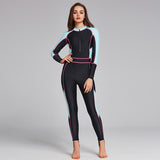 Women's one-piece wetsuit, sunscreen, long-sleeved swimsuit, snorkeling suit, slim, comfortable and conservative swimsuit