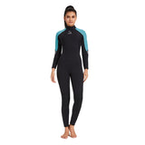 New 3MM diving suit men's one-piece long-sleeved women's thickened warm swimsuit free snorkeling surfing jellyfish suit