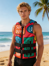 Double Oxford Graphic Print Watersports Life Jacket