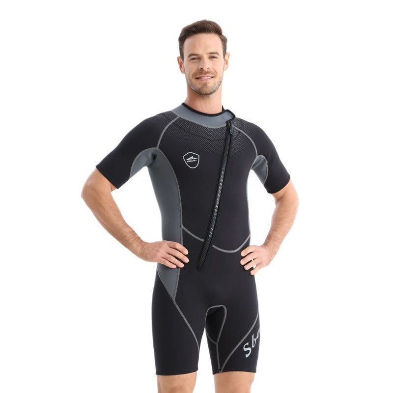 Wetsuit Men's one-piece cold-proof and warm jellyfish suit Free diving surf suit equipment