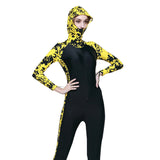 Jumpsuit women's sun protection diving suit long sleeved long pants jellyfish suit hooded plus size conservative swimsuit