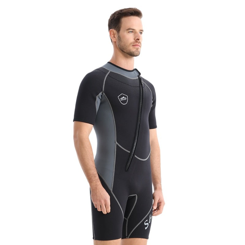 Wetsuit Men's one-piece cold-proof and warm jellyfish suit Free diving surf suit equipment