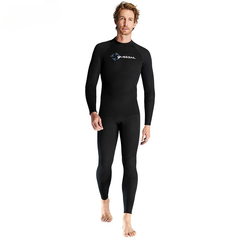 Wetsuit 1.5MM one-piece long-sleeved trousers wetsuit men's thickened cold-proof snorkeling surfing swimsuit