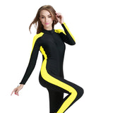 One piece hot spring swimsuit long sleeved diving suit women's snorkeling surfing suit sunscreen jellyfish suit plus size swimsuit