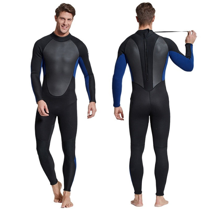 Wetsuit wetsuit 3mm thick material cold-proof and warm snorkeling suit thickened men's swimsuit surf suit