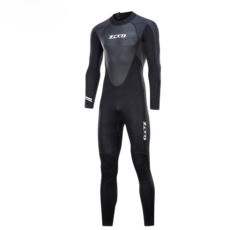 New wetsuit 3mm professional wetsuit men's one-piece thickened thermal deep snorkeling surf suit swimsuit women