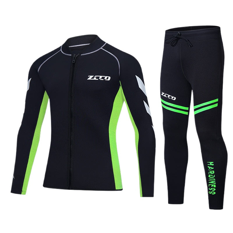 3Mm men's and women's split long-sleeved wetsuits, surf jackets, tops, thickened warm snorkeling, cold-proof and sun-proof jellyfish clothes