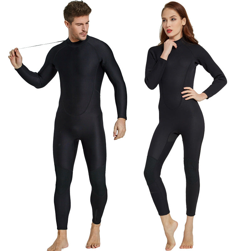 2MM Wetsuit Thickened Warm Long Sleeve One-piece Swimsuit Cold-proof Scratch-proof Surf Couple Wetsuit