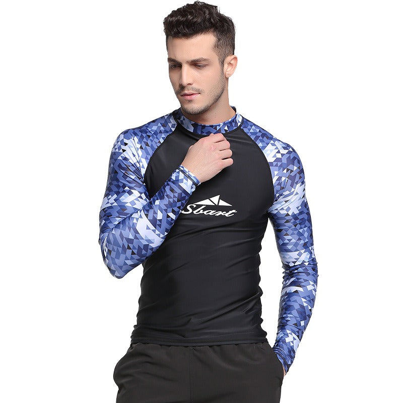 Men's split diving suit, long sleeved sun protection swimsuit, surfing swimsuit, snorkeling suit, jellyfish suit, sun protection suit