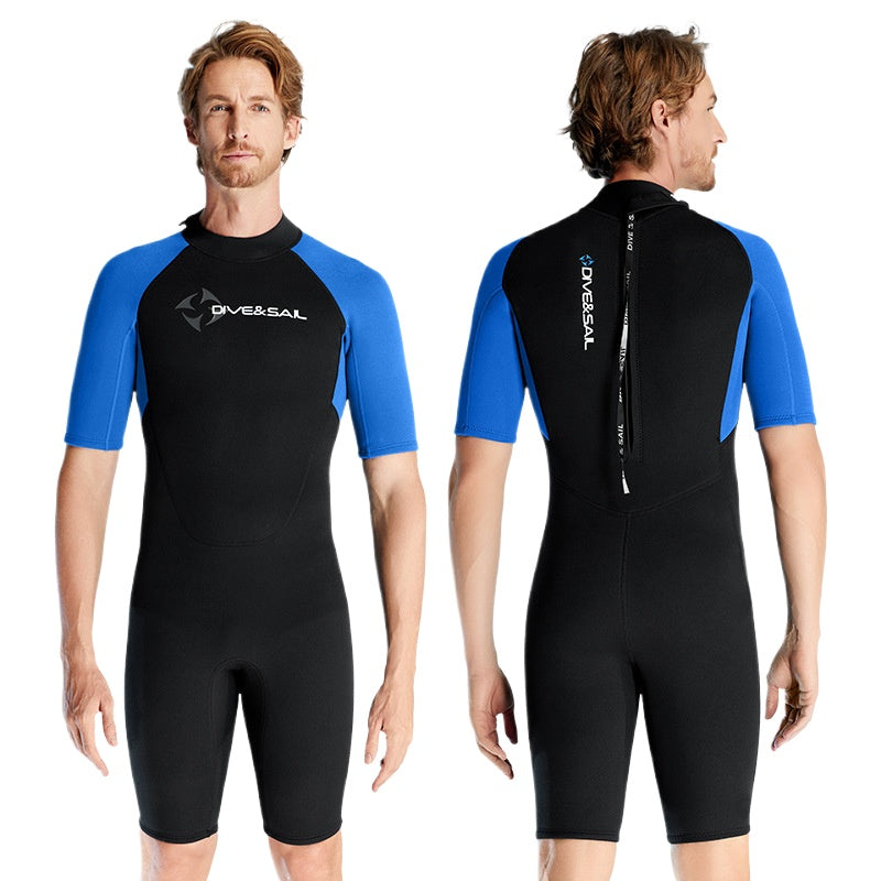 1.5mm one-piece wetsuit short-sleeved warm and cold-proof wetsuit snorkeling surfing swimsuit