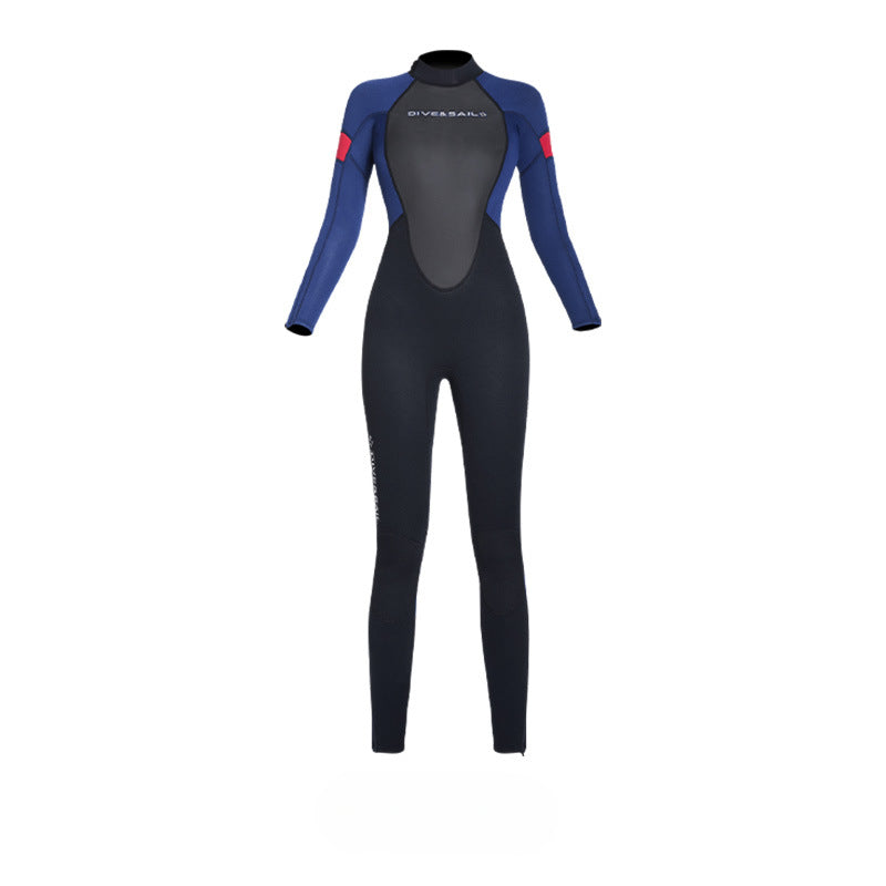 Wetsuit Men's 3MM One-piece Long Sleeve Thickened Wetsuit Women's Surfing Winter Swimming Wetsuit