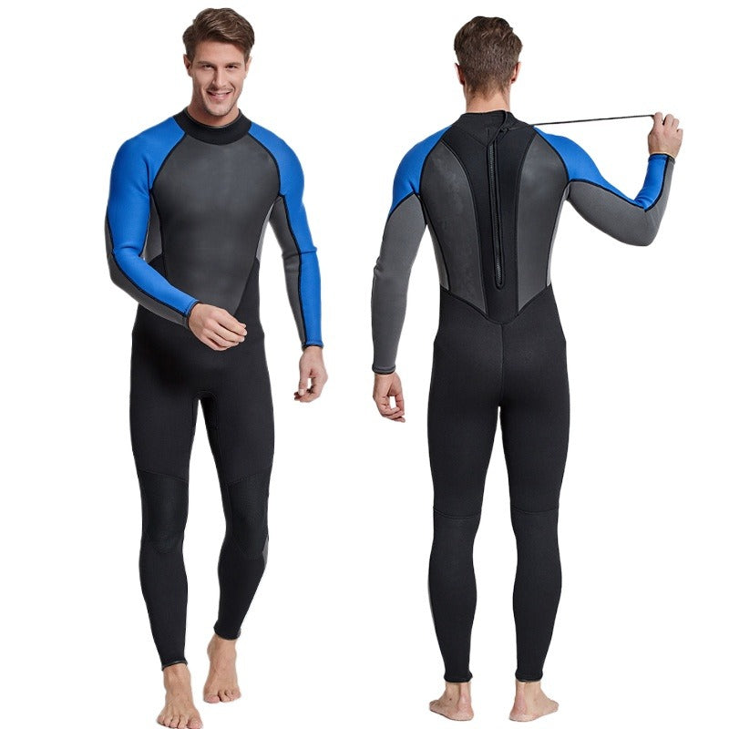 Wetsuit wetsuit 3mm thick material cold-proof and warm snorkeling suit thickened men's swimsuit surf suit