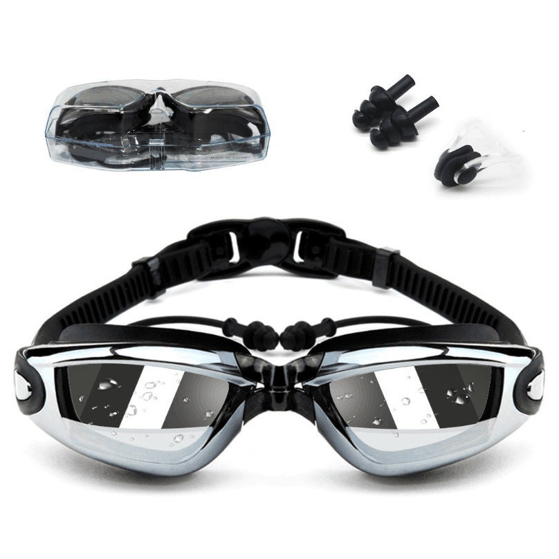 Swimming equipment, swimming goggles, high-definition anti fog, men's and women's swimming goggles, large frame swimming goggles