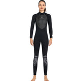 3MM diving suit men's one-piece long-sleeved thermal wetsuit women's snorkeling surfing winter swimming pants