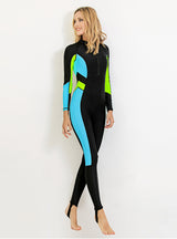 Women's one-piece wetsuit, sunscreen, long-sleeved swimsuit, snorkeling suit, slim, comfortable and conservative swimsuit