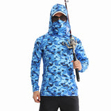 Summer outdoor sun protection clothing for men, breathable quick drying fishing sun protection clothing