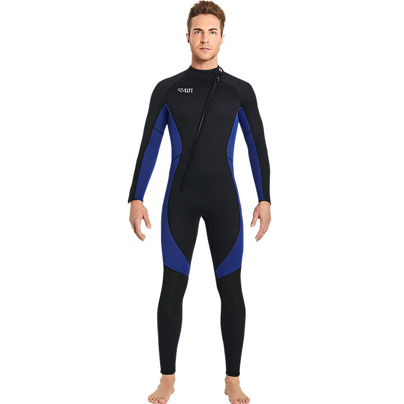 Wetsuit 3MM one-piece long-sleeved wetsuit cold-proof and warm winter swimsuit snorkeling surf suit