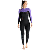 3MM wetsuit women's one-piece long-sleeved cold-proof wetsuit winter swimming warm snorkeling surf suit wet clothes
