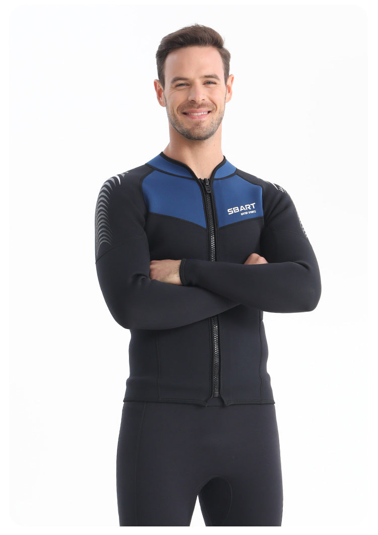 Thickened 1.5MM sun protection wetsuit men's split snorkeling swimsuit warm wetsuit surf suit manufacturer