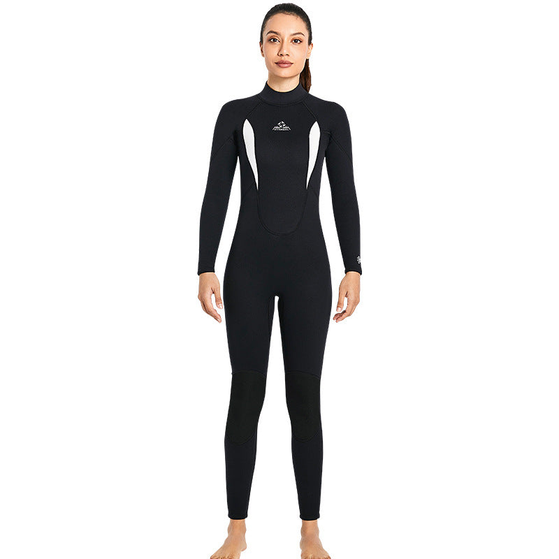 New 3MM couple wetsuit men's one-piece warm free diving surfing cold wet clothes women's winter swimming wetsuit