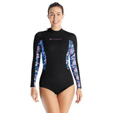 New 2MM wetsuit women's one-piece short-sleeved bikini cold-proof wetsuit snorkeling surfing warm swimsuit