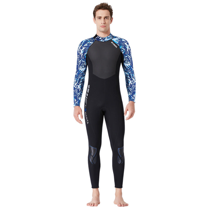 3MM couple diving suit men and women thickened warm winter outdoor snorkeling surfing one-piece long-sleeved jellyfish suit