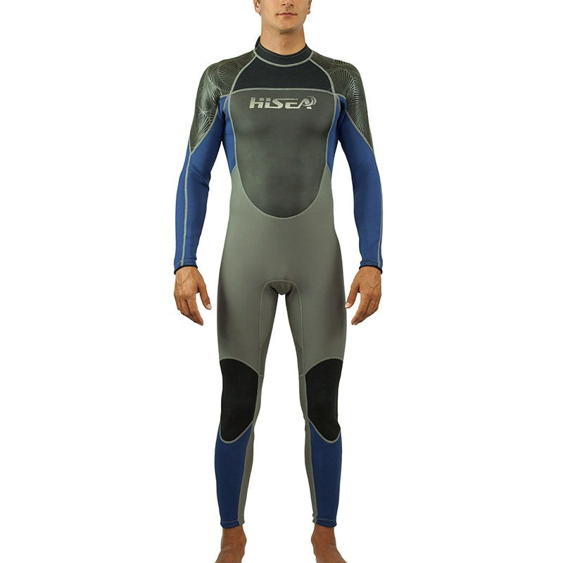 Men's 3MM cold-proof and waterproof onesie, long-sleeved professional surf suit