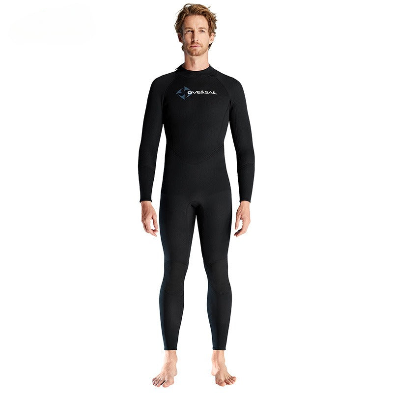 Wetsuit 1.5MM one-piece long-sleeved trousers wetsuit men's thickened cold-proof snorkeling surfing swimsuit