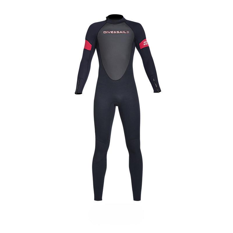 Wetsuit Men's 3MM One-piece Long Sleeve Thickened Wetsuit Women's Surfing Winter Swimming Wetsuit