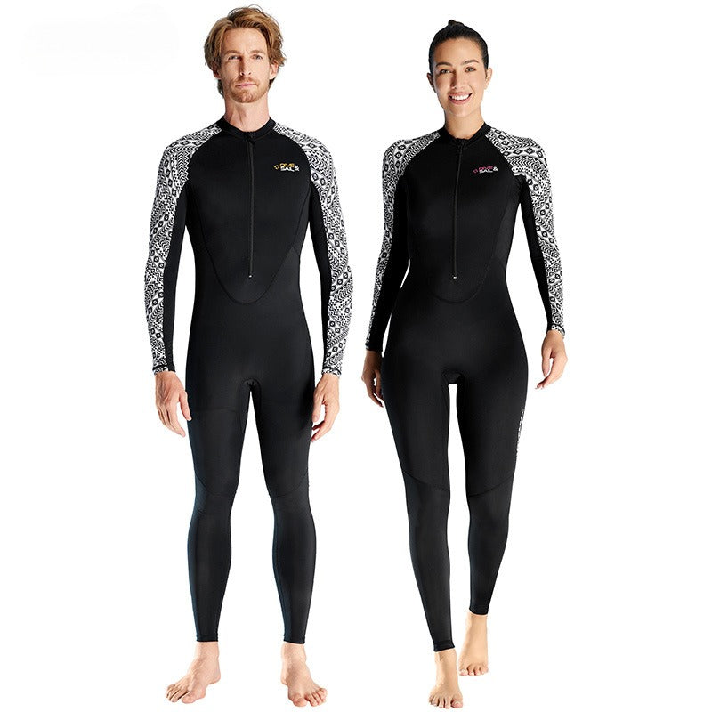 DIVE & SAIL Thin Wetsuit Men's and Women's Quick-Drying Lycra Swimming Suit One-piece Sunscreen Snorkeling Surfing Jellyfish Suit