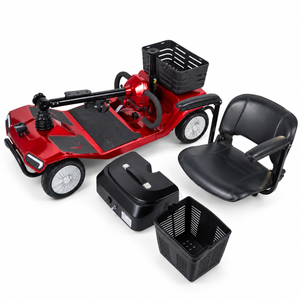 T403 mobility scooter with removable seat battery and baskets